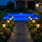 8-Pack 17-Inch Modern Solar Pathway Lights