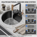Orbico Deep-Basin Round Stainless Steel Kitchen Sink