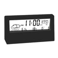 Thermo-Hygrometer Alarm Clock - Electronic Weather Display for Bedroom & Desk