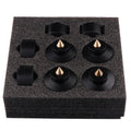 Aluminum Audio Amplifier Feet – 4-Piece HiFi Shock Absorber Pads for Speaker or CD Player, Reduce Vibration, Boost Sound Clarity