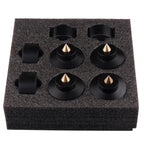 Aluminum Audio Amplifier Feet – 4-Piece HiFi Shock Absorber Pads for Speaker or CD Player, Reduce Vibration, Boost Sound Clarity
