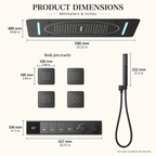 Skylight Ceiling Mounted LED Rain Shower System