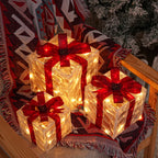 Light-Up Christmas Gift Boxes Set of 3