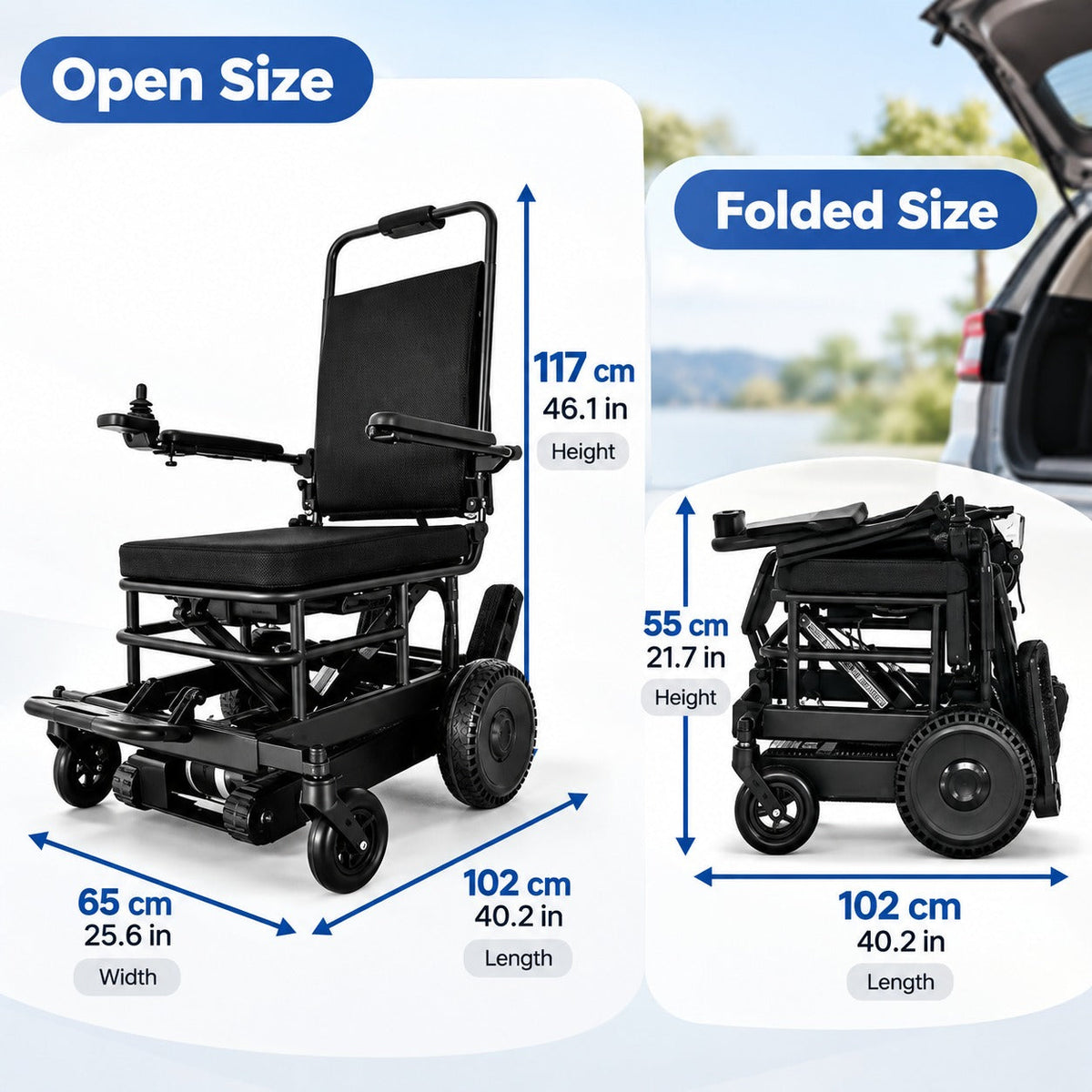 Stair Climber Foldable Electric Wheelchair