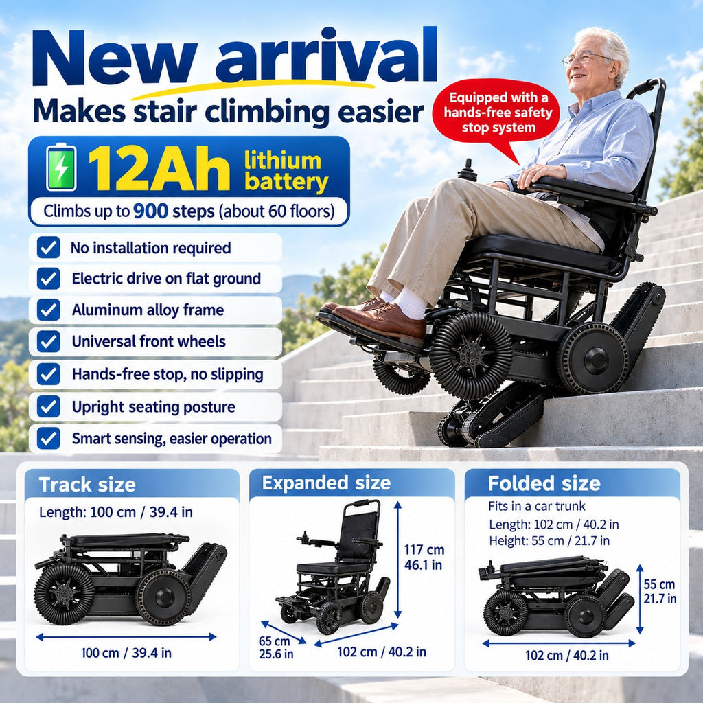 Stair Climber Foldable Electric Wheelchair