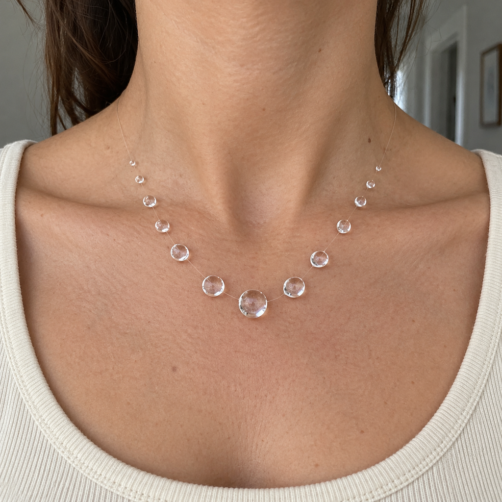 Melting Ice Floating Pendant Necklace