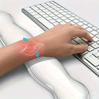 Cool Two-Piece Keyboard Hand Rest Set – Transparent Silicone Wrist Rest Pad for Mechanical Keyboards, Comfortable Ergonomic Mouse Support for Office and Gaming