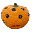Halloween Resin Pumpkin Decoration with Movable Eyeballs for Indoor & Outdoor