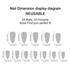 Halloween Black-and-Red Spiderweb Medium Almond Press-On Nails, 24-Pc