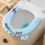 Cat-Print Waterproof Toilet Seat Cushion Cover
