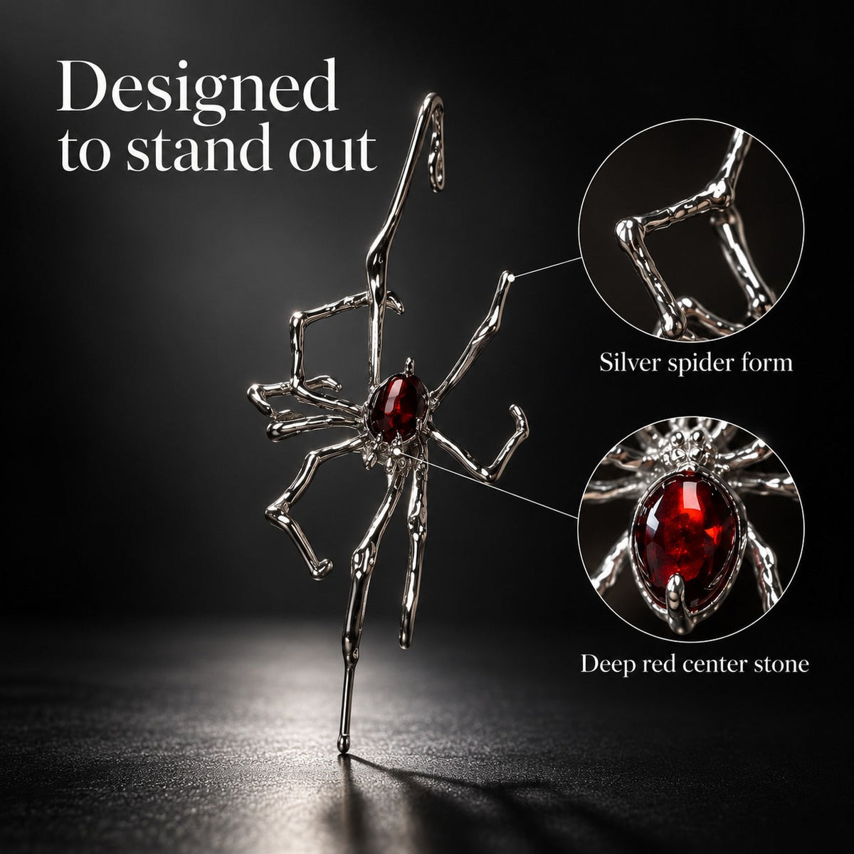 Midnight Spider Earrings