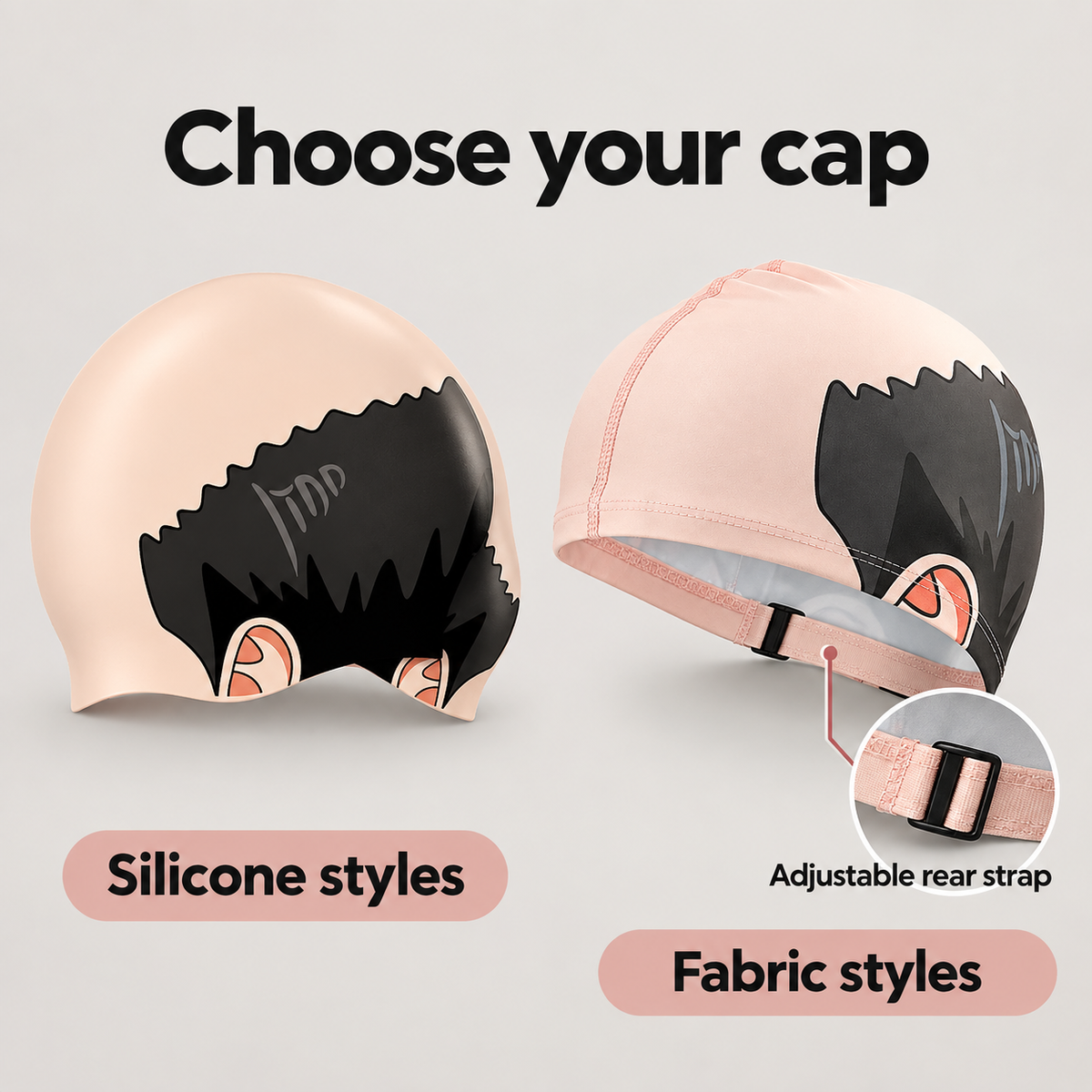 Bald Move Head Swimming Cap