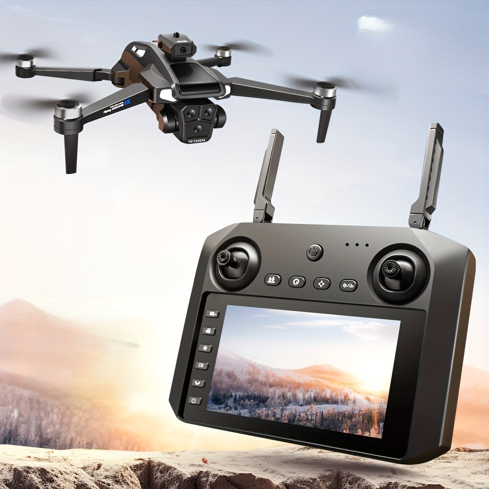 HD 5G Triple Camera Drone – Long-Range Flying Obstacle-Avoidance UAV for Aerial Photos, Videos, & Fun Exploration