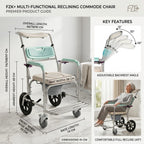 Safe Seat Adjustable Shower Patient Transport Chair