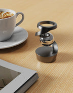 Rotating Gyroscope Finger Fidget Spinner – All-Aluminum Alloy Desk Toy with Silver Metallic Accents for Stress Relief, Focus & Adults