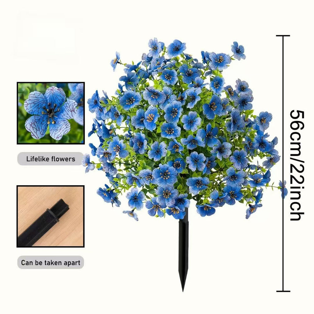 22 Inch Artificial Flower Stake with Multicolor Blooms for Garden, Yard & Lawn
