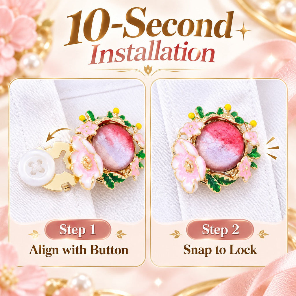 Secret Garden Floral Button Covers