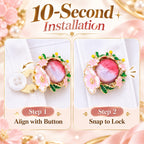 Secret Garden Floral Button Covers
