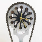 Rotating Gear Clock with Moving Gears, USB Powered Mechanical Tabletop Clock