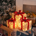 Light-Up Christmas Gift Boxes Set of 3