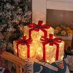 Light-Up Christmas Gift Boxes Set of 3