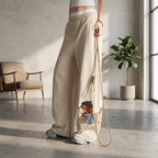 Good Boy Dog Print Wide Leg Pants