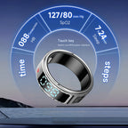 Smart Fitness Ring with Digital Display – Tracks Steps, Sleep & Swimming with Waterproof Unisex Minimal Design