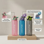 Cool Mist Spray Sports Water Bottle