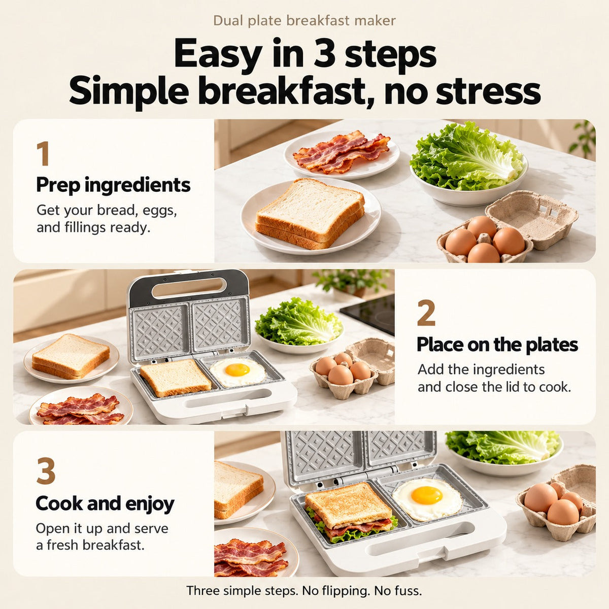 Breakfast in a Snap Sandwich Press