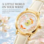 Lotus Pond Koi Dial Wristwatch