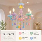 Pastel Dream Crystal Drop Chandelier