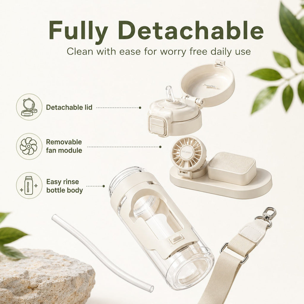 Polar Pour Portable Misting Fan Water Bottle