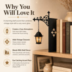 Ink & Glow Vintage Bookshelf Lantern Light