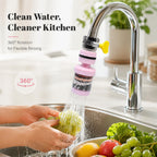 Pure Flow Full Rotating Universal Faucet Purifier Head