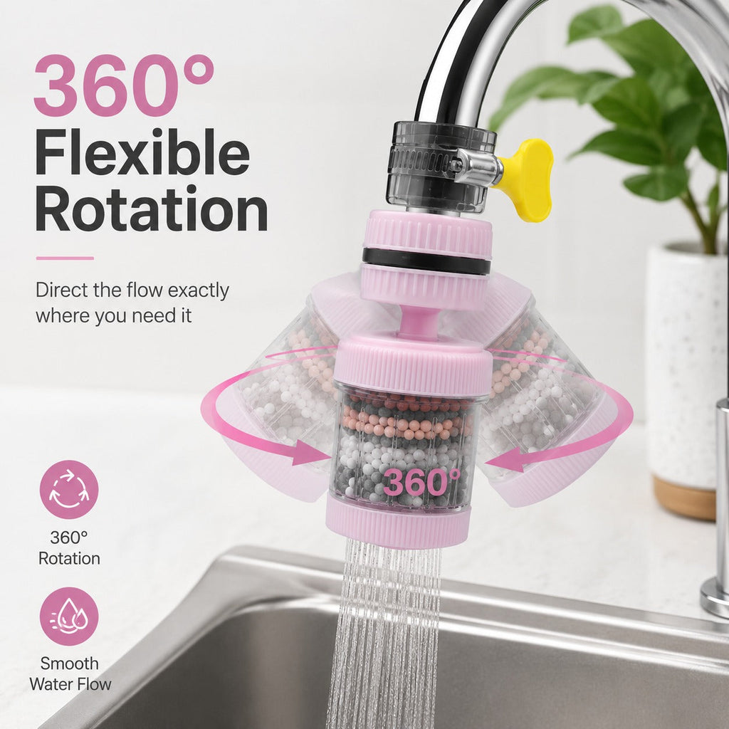 Pure Flow Full Rotating Universal Faucet Purifier Head