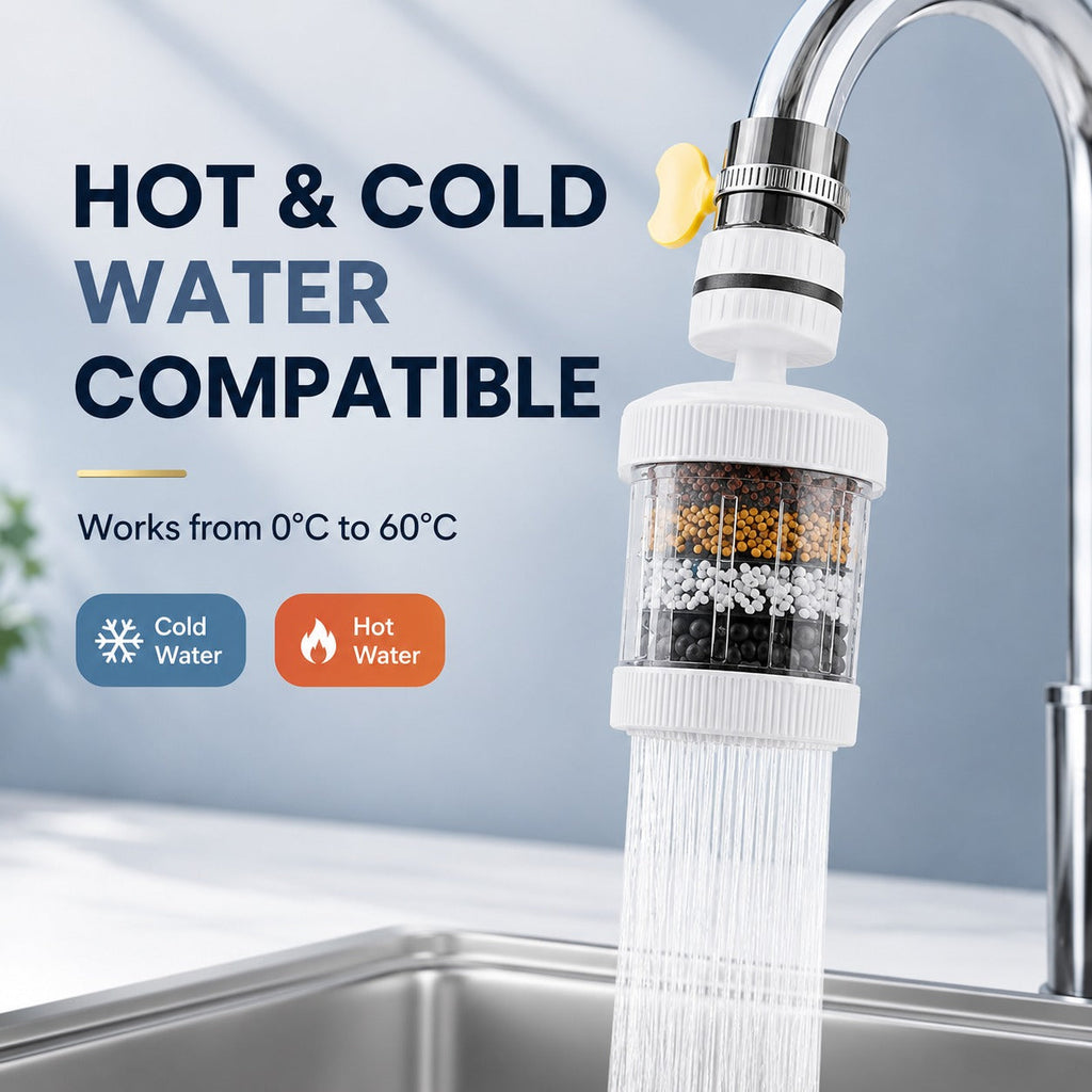 Pure Flow Full Rotating Universal Faucet Purifier Head