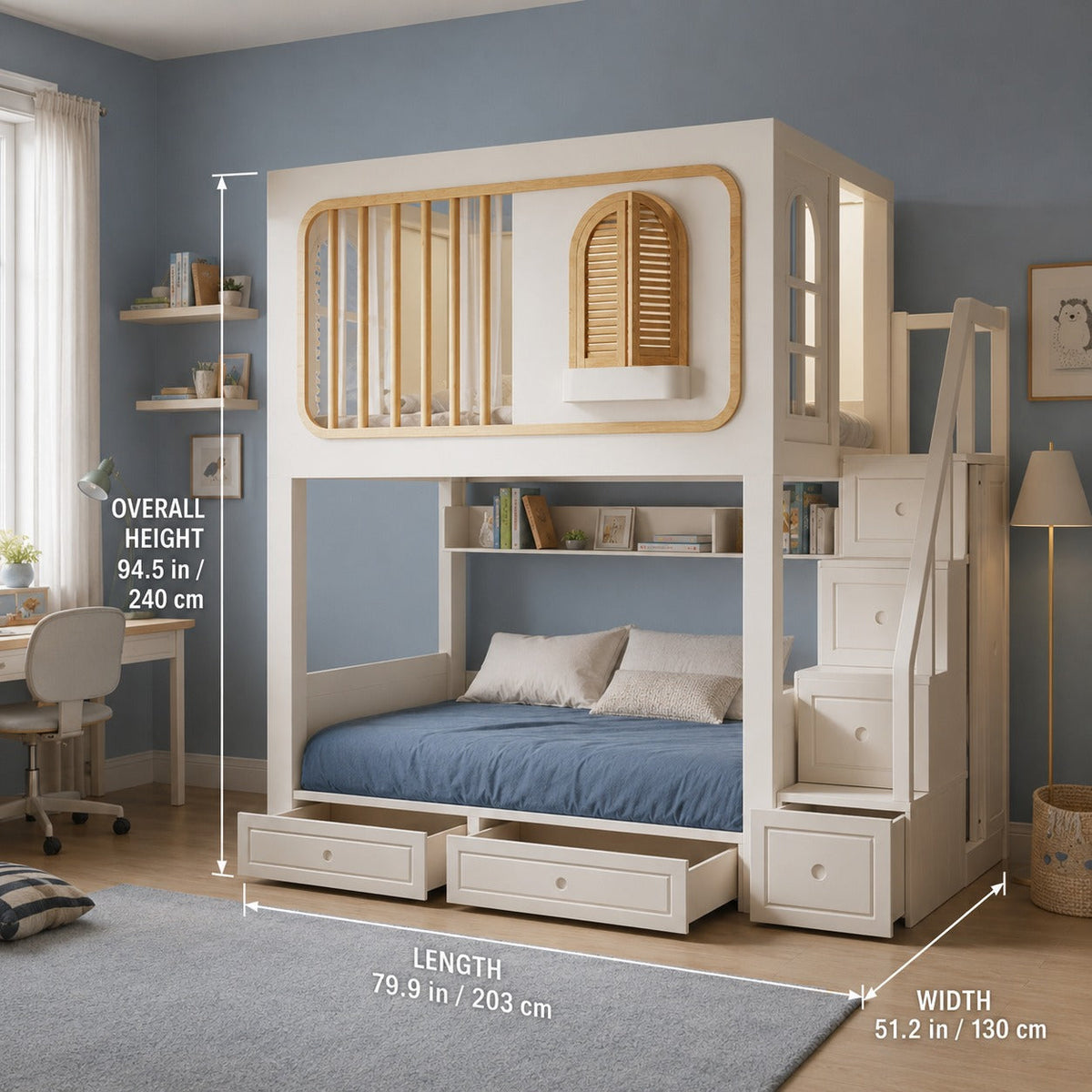Dream Loft Kids Storage Bunk Bed