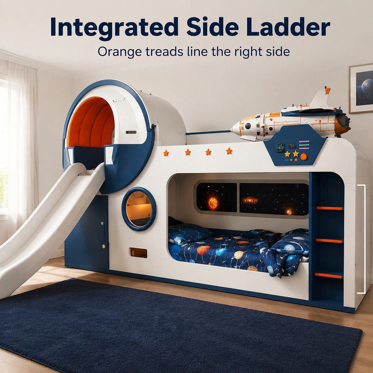 Galaxy Explorer Space Adventure Kids Bunk Bed