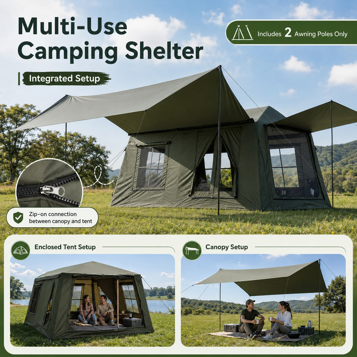 Villa Verde Canvas Chill Glamping Tent