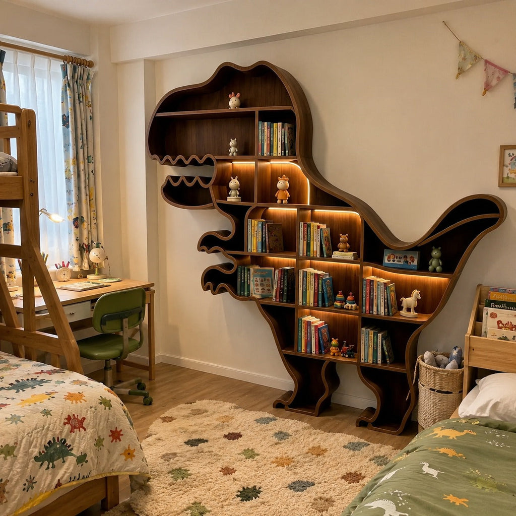 Roar & Read Dinosaur Kids Bookshelf Storage