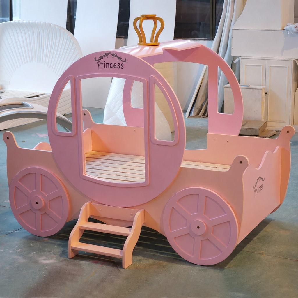 Dream Coach Pink Carriage Kids Princess Bed