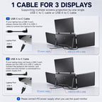 Command Center Triple Portable Laptop Monitor Screen Extender