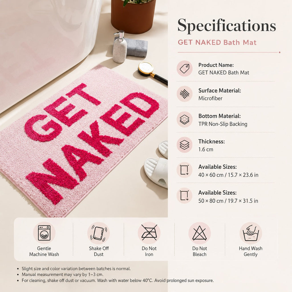 Get Naked Bathroom Mat