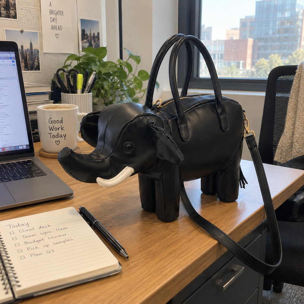 Safari Artisan Elephant Messenger Bag