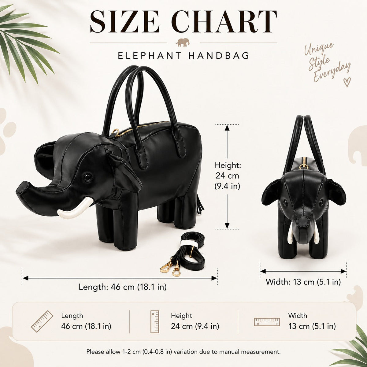 Safari Artisan Elephant Messenger Bag