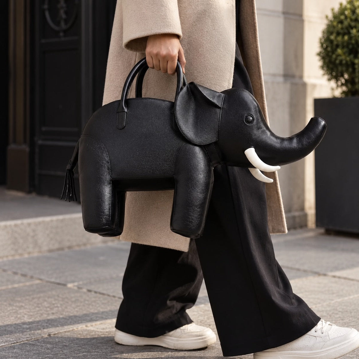 Safari Artisan Elephant Messenger Bag