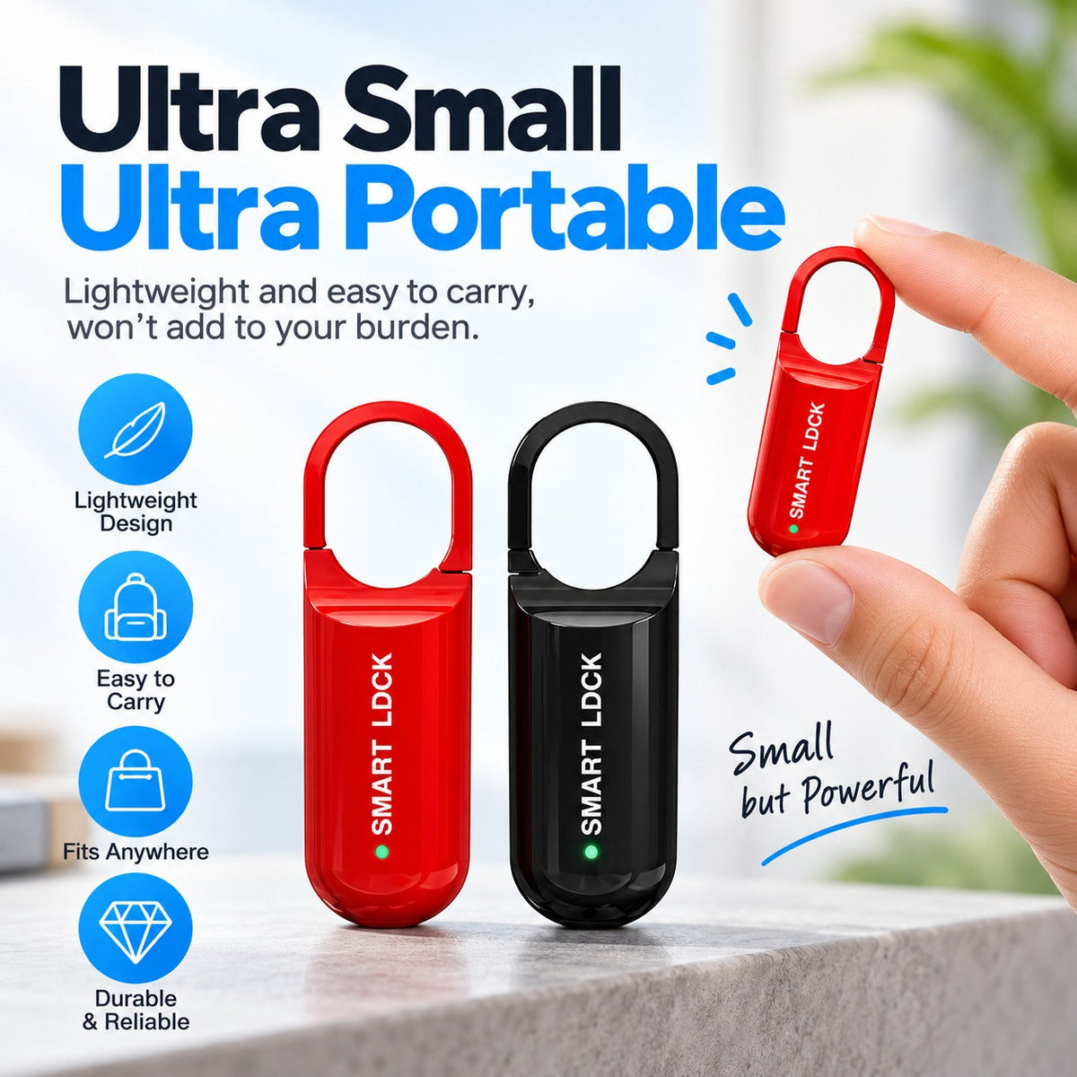 Zero Code Mini Fingerprint Smart Padlock