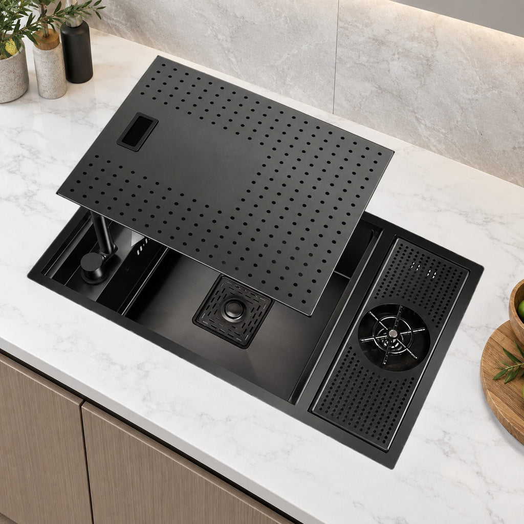 Ombretta Hidden Concealed Kitchen Sink Cover Board
