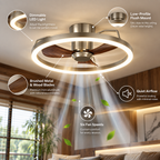 Ring Glow Retractable Blade Fan
