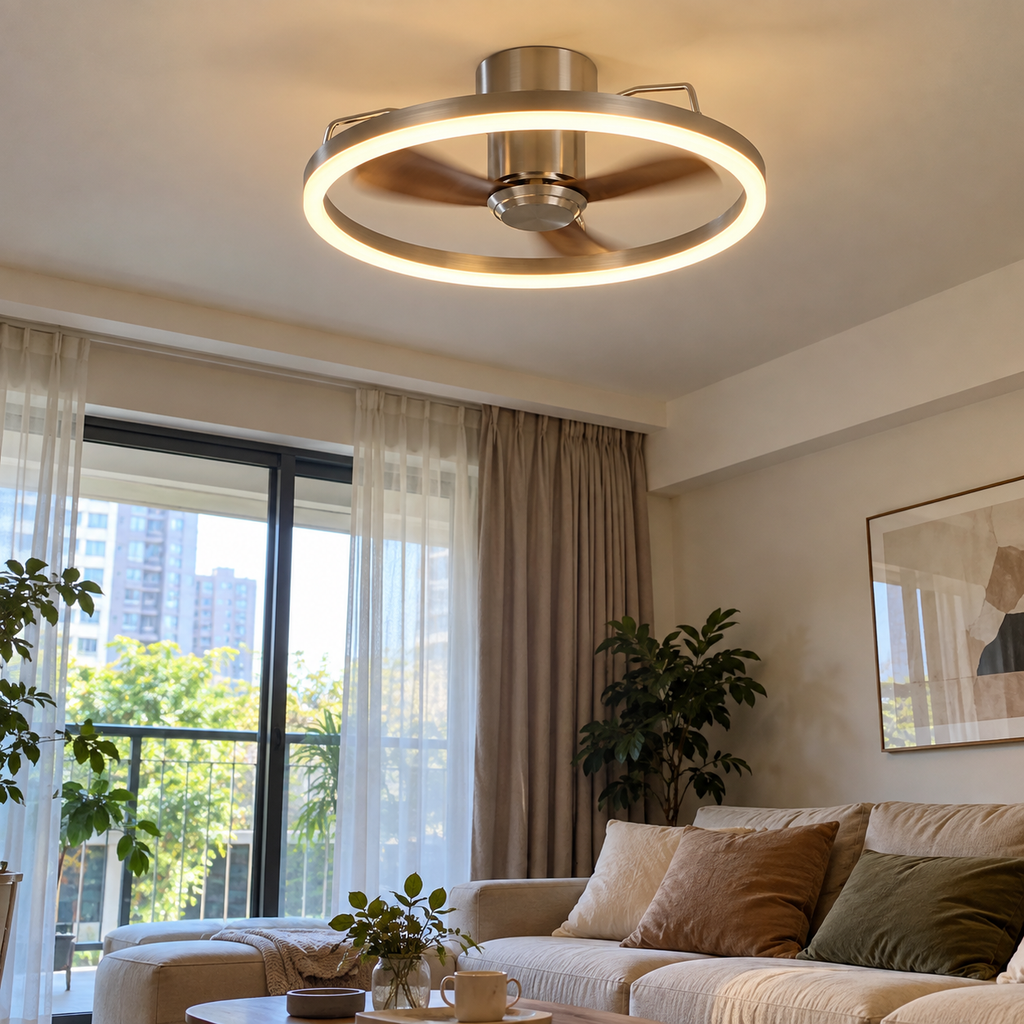 Ring Glow Retractable Blade Fan